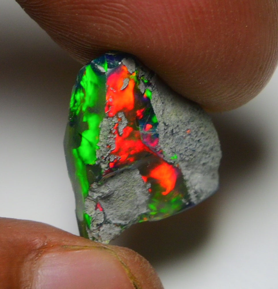 Black Opal 10.20 Carats | Natural Black Ethiopian Opal Rough - Ready for Cutting & Jewelry!