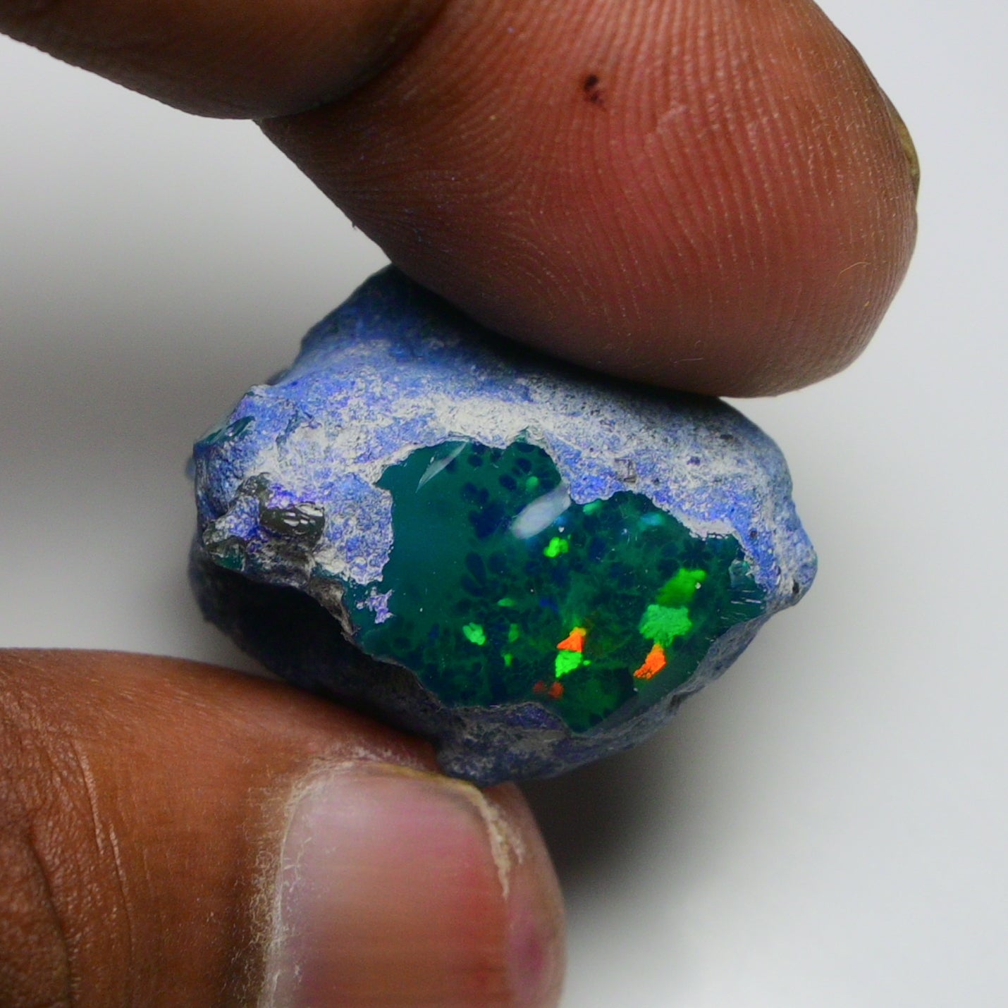 Rare Black Opal 28.75 Carats | Natural Black Ethiopian Opal Rough - Ready for Cutting & Jewelry!