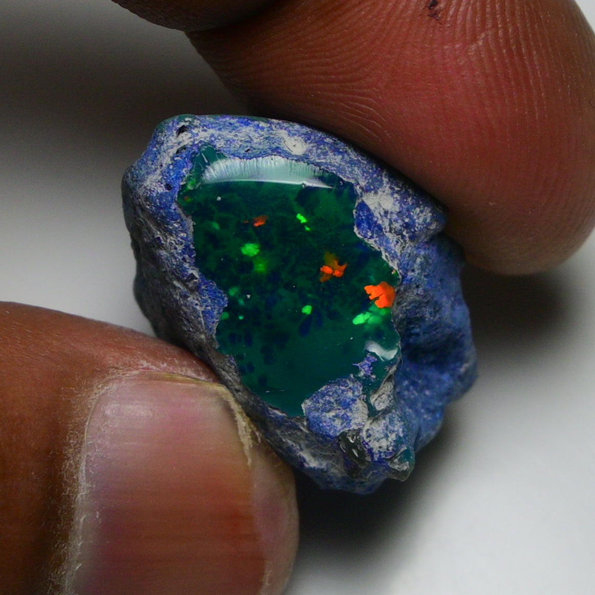 Rare Black Opal 28.75 Carats | Natural Black Ethiopian Opal Rough - Ready for Cutting & Jewelry!