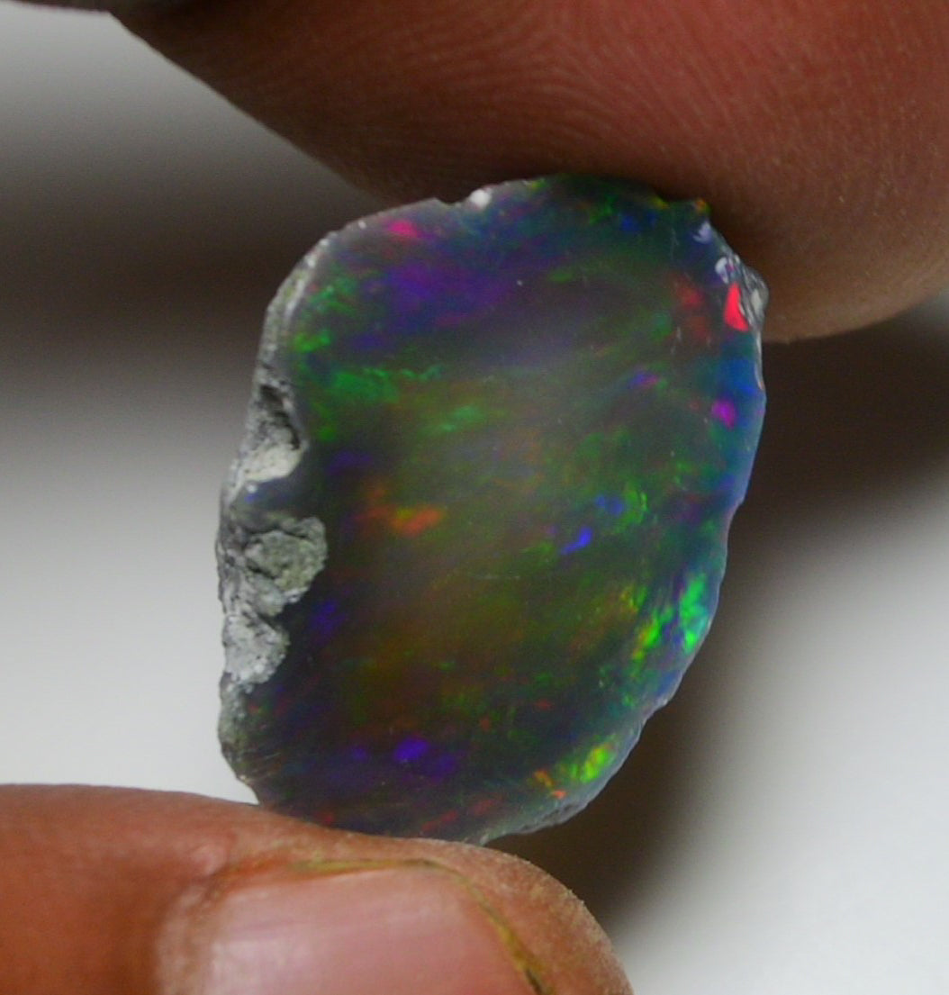 Black Opal 8.00 Carats | Natural Black Ethiopian Opal Rough - Ready for Cutting & Jewelry!