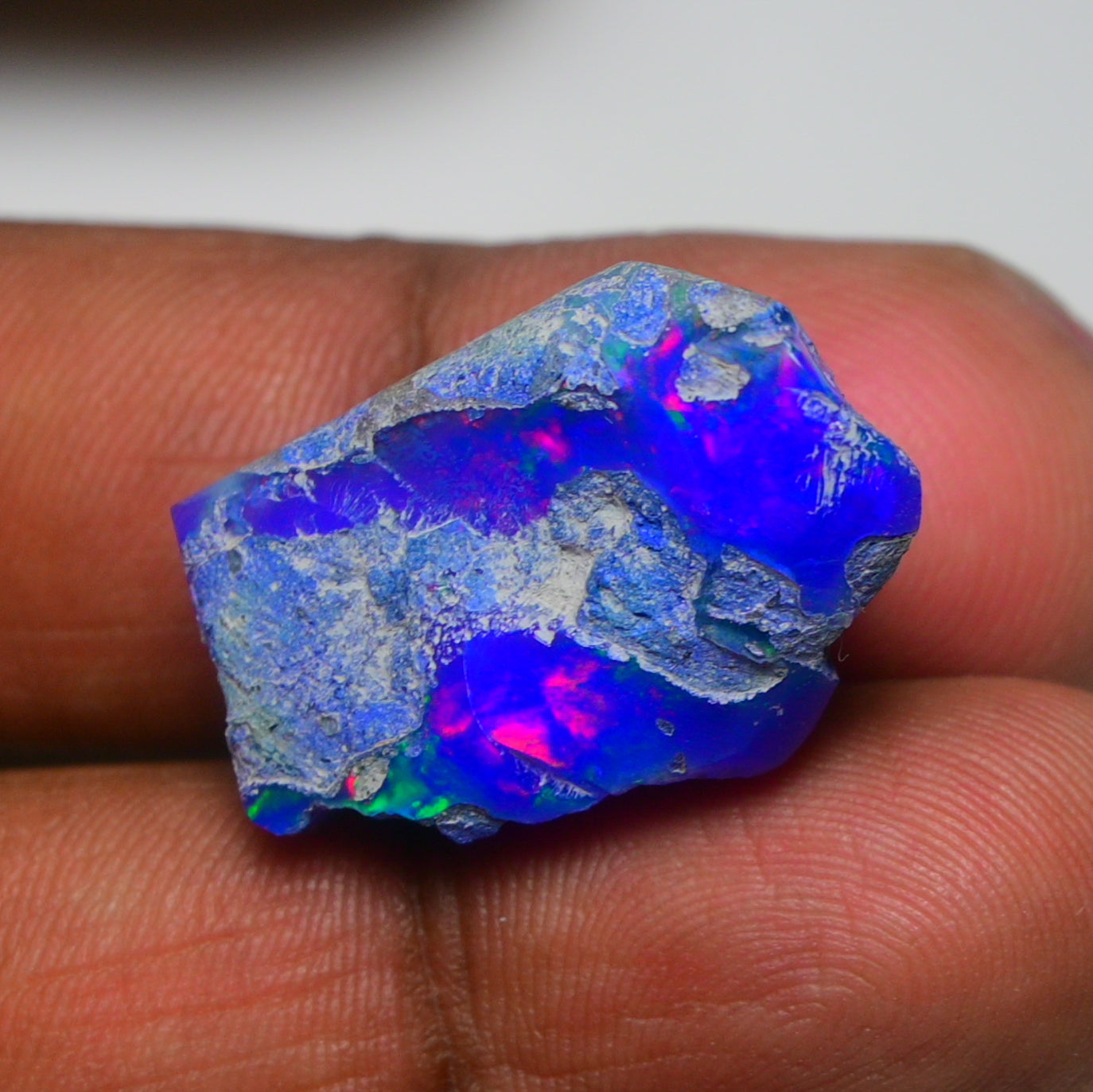 Rare Blue Opal 22.95 Carats | Natural Blue Ethiopian Opal Rough - Ready for Cutting & Jewelry!