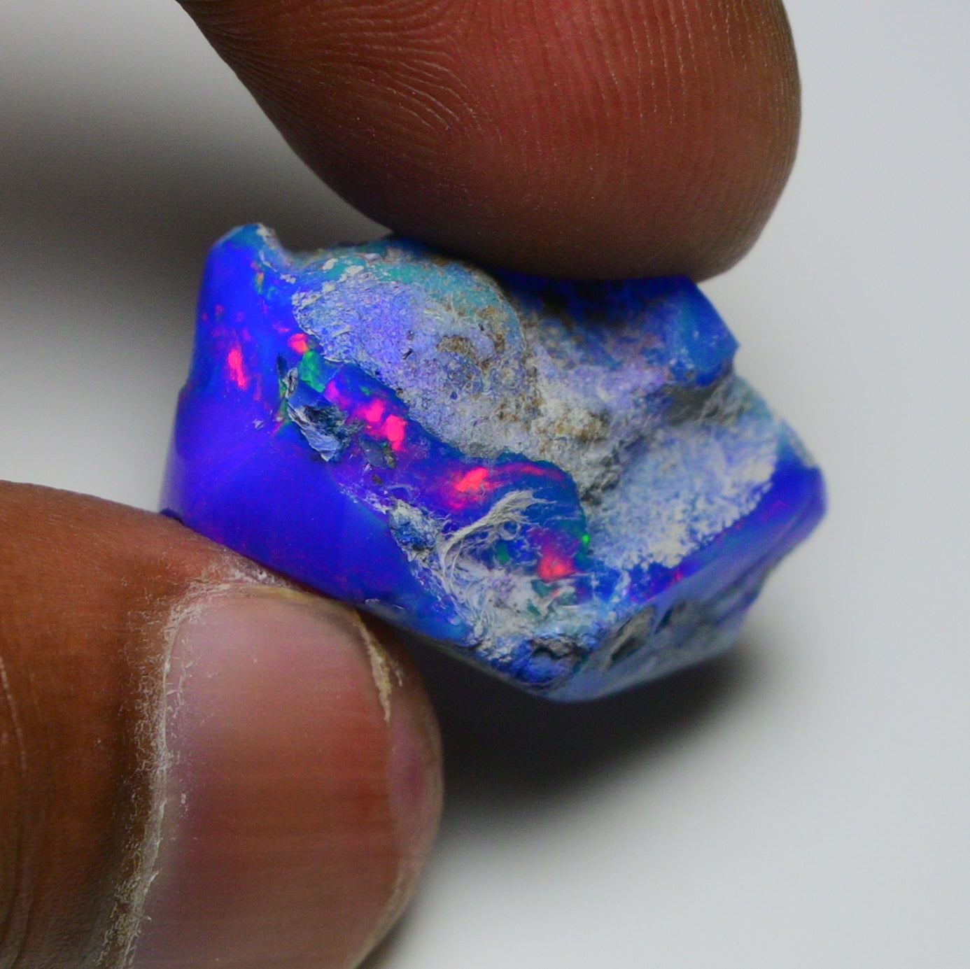 Rare Blue Opal 22.95 Carats | Natural Blue Ethiopian Opal Rough - Ready for Cutting & Jewelry!