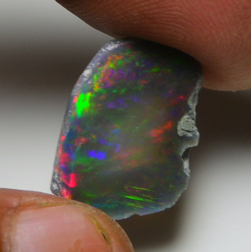 Black Opal 8.00 Carats | Natural Black Ethiopian Opal Rough - Ready for Cutting & Jewelry!