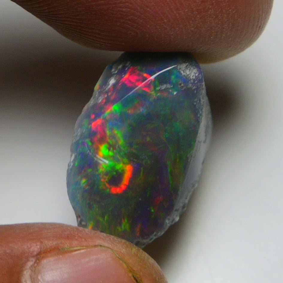 Black Opal 8.00 Carats | Natural Black Ethiopian Opal Rough - Ready for Cutting & Jewelry!