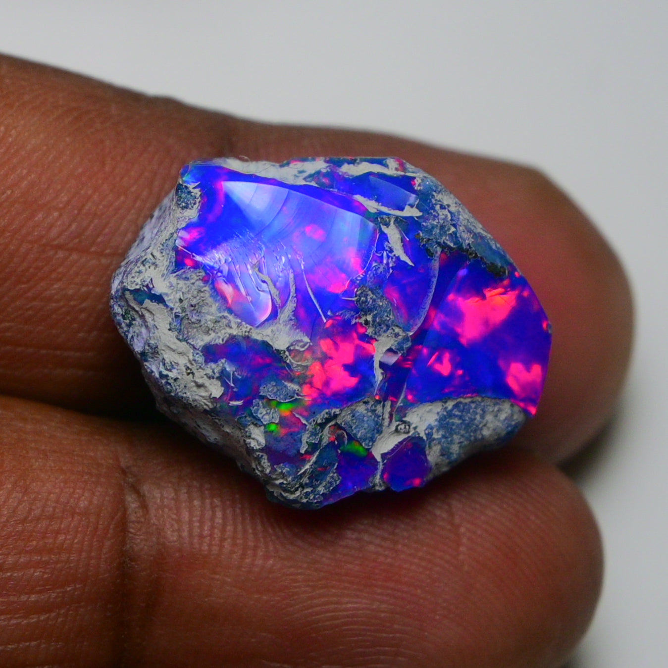 Rare Blue Opal 21.70 Carats | Natural Blue Ethiopian Opal Rough - Ready for Cutting & Jewelry!