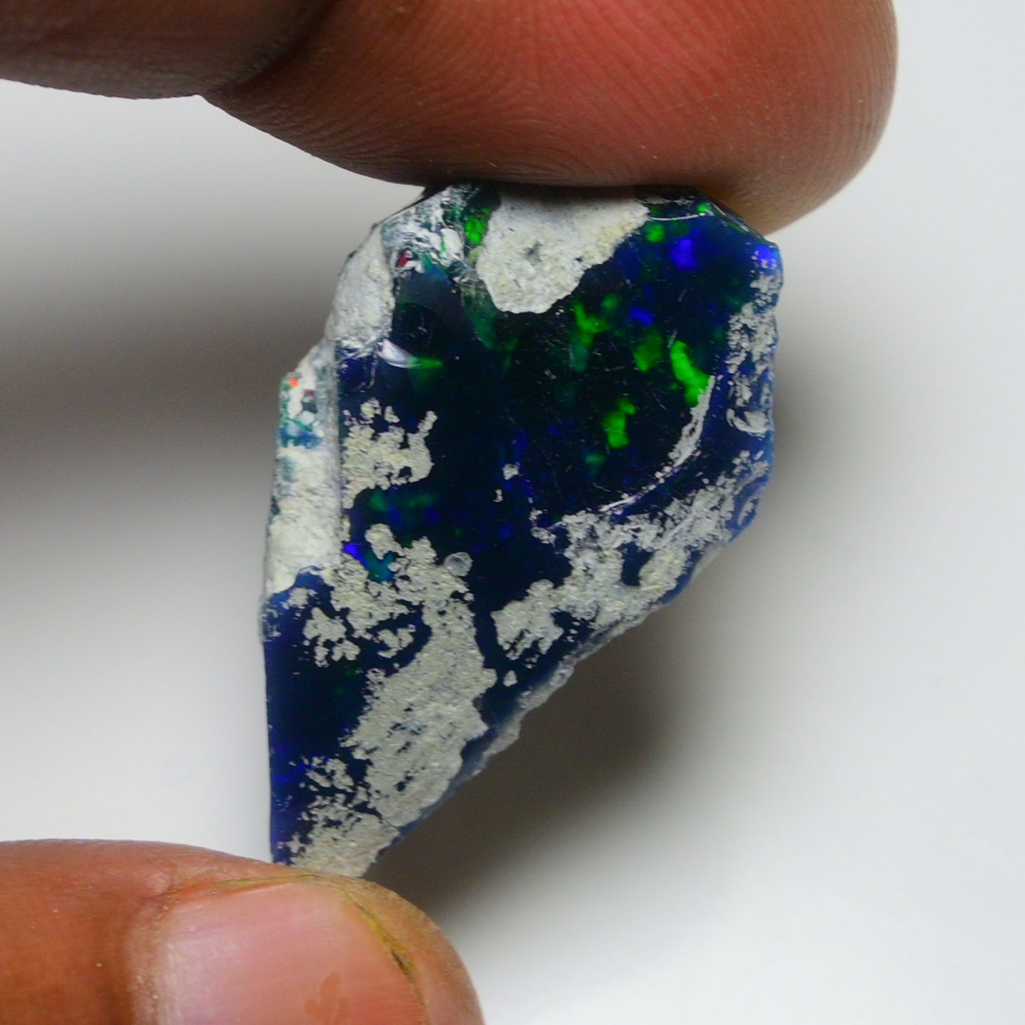 Black Opal 18.20 Carats | Natural Black Ethiopian Opal Rough - Ready for Cutting & Jewelry!