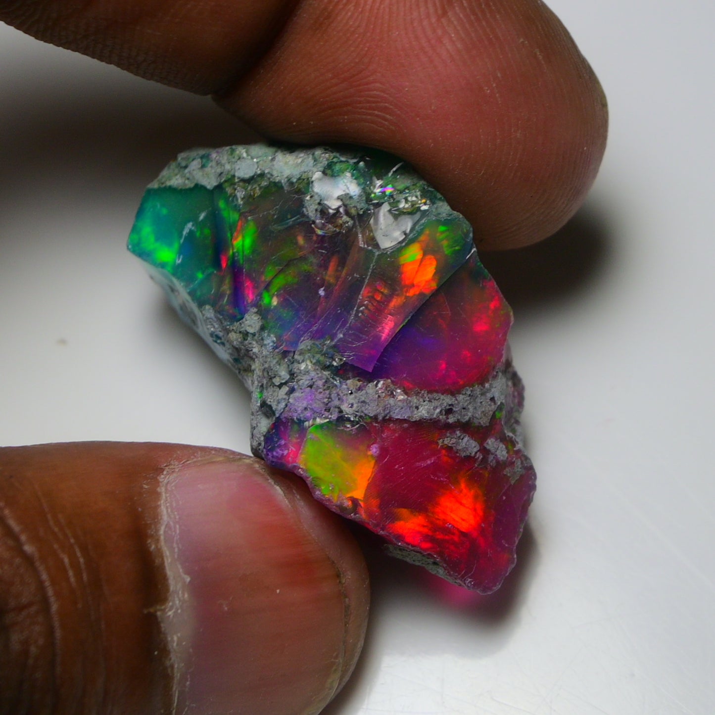 Very Rare Bi-Color Opal Rough 46.35 Cts Natural Ethiopian Opal Raw Jewelry Grade