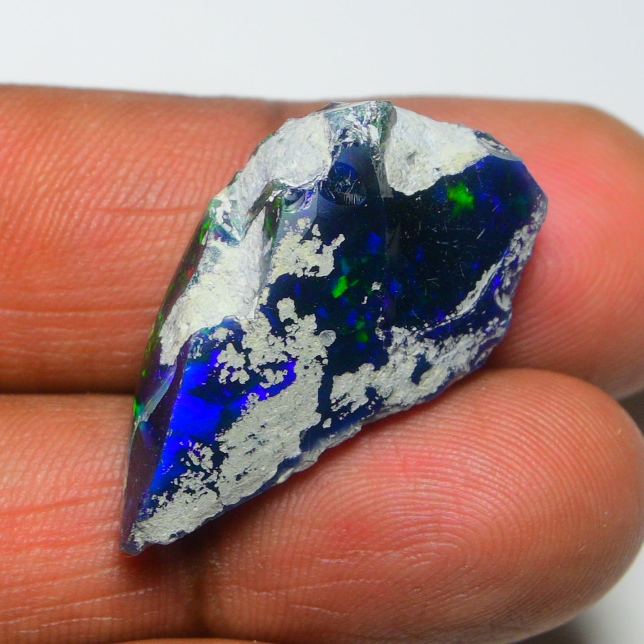 Black Opal 18.20 Carats | Natural Black Ethiopian Opal Rough - Ready for Cutting & Jewelry!
