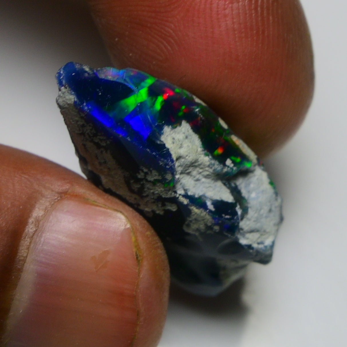 Black Opal 18.20 Carats | Natural Black Ethiopian Opal Rough - Ready for Cutting & Jewelry!