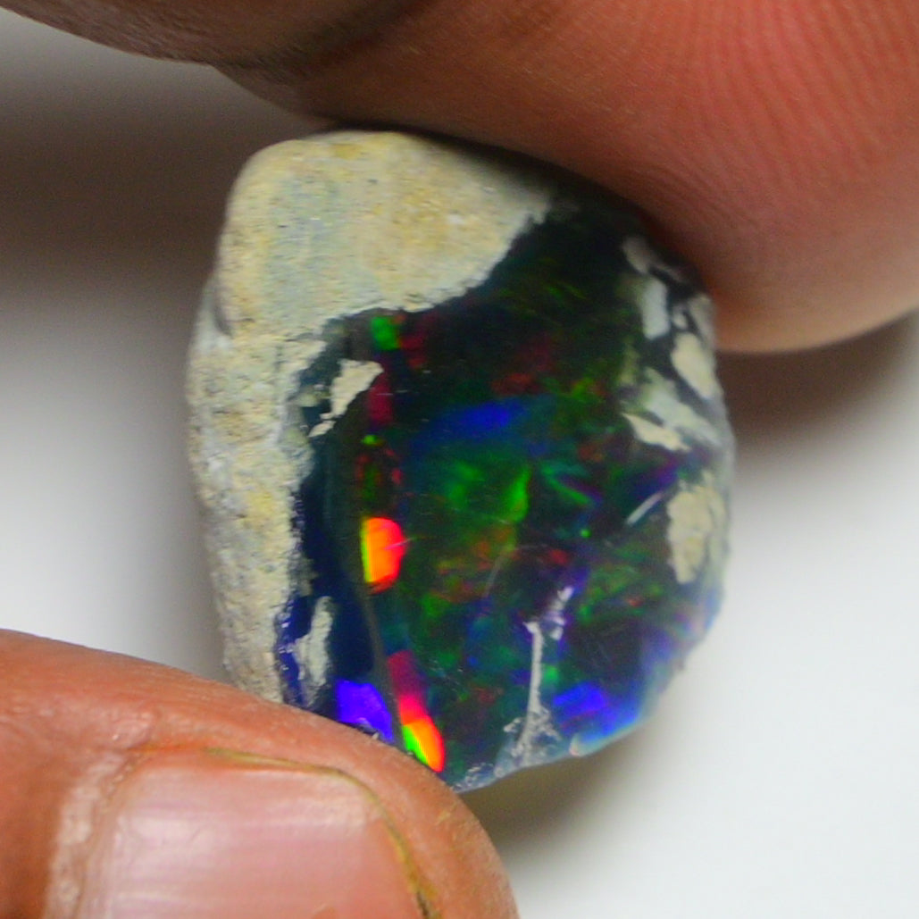 Black Opal 9.20 Carats | Natural Black Ethiopian Opal Rough - Ready for Cutting & Jewelry!