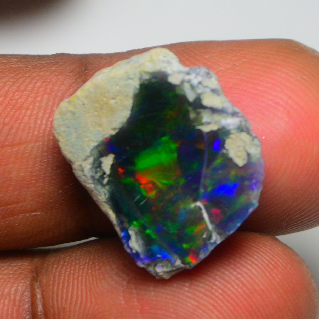 Black Opal 9.20 Carats | Natural Black Ethiopian Opal Rough - Ready for Cutting & Jewelry!