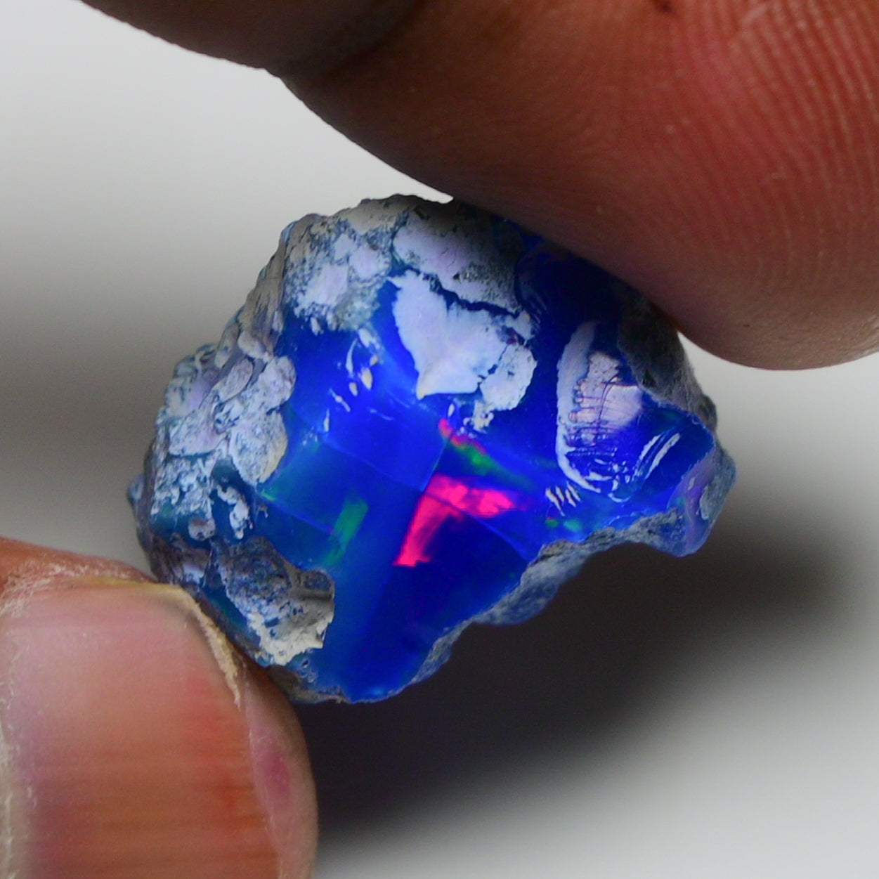 Rare Blue Opal 18.25 Carats | Natural Blue Ethiopian Opal Rough - Ready for Cutting & Jewelry!