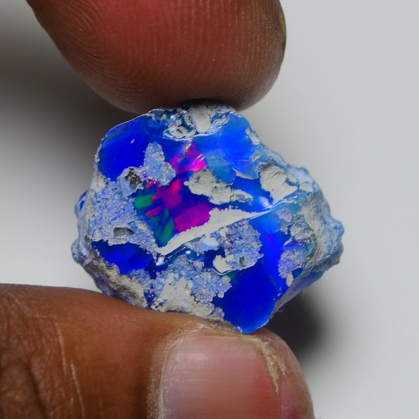 Rare Blue Opal 18.25 Carats | Natural Blue Ethiopian Opal Rough - Ready for Cutting & Jewelry!