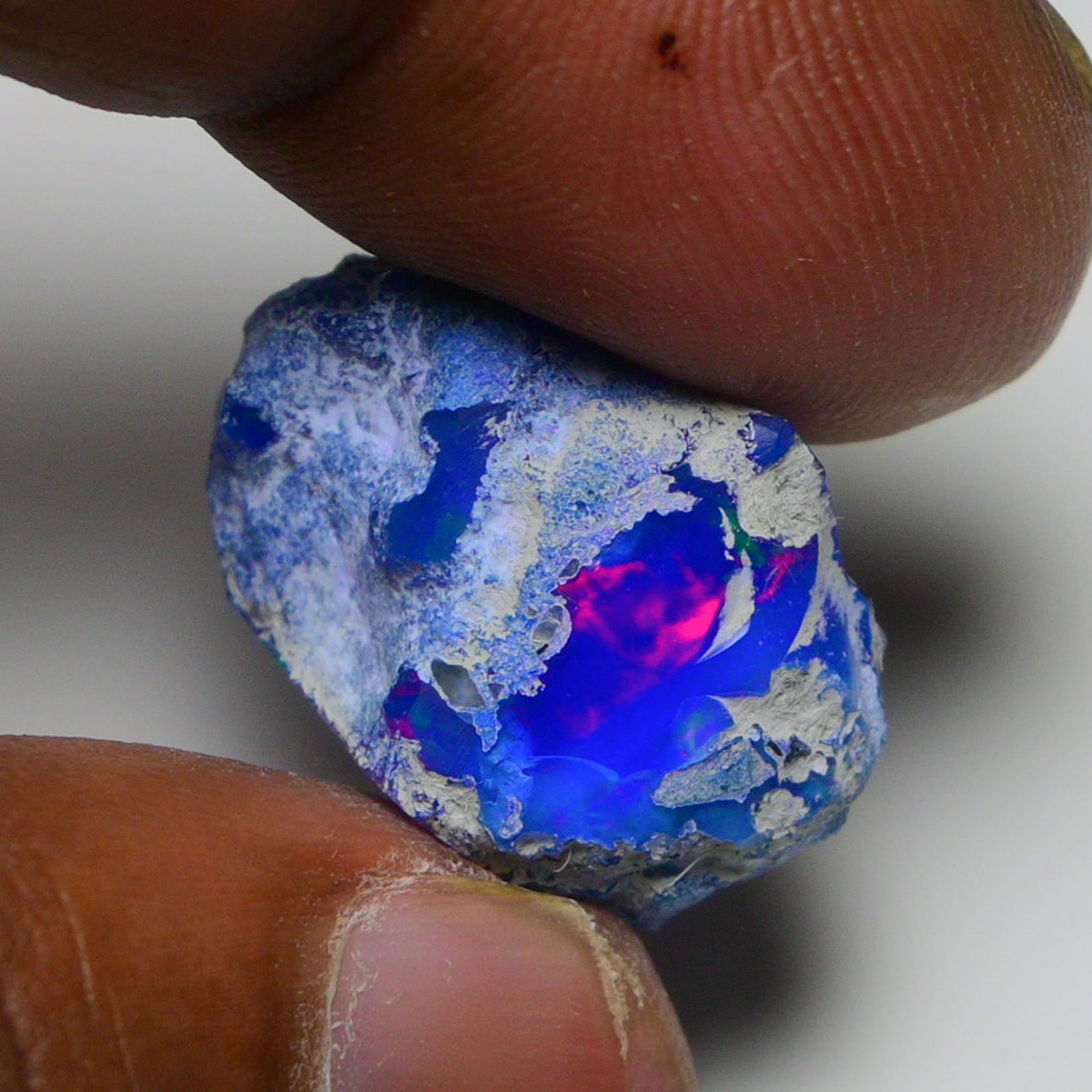 Rare Blue Opal 18.25 Carats | Natural Blue Ethiopian Opal Rough - Ready for Cutting & Jewelry!