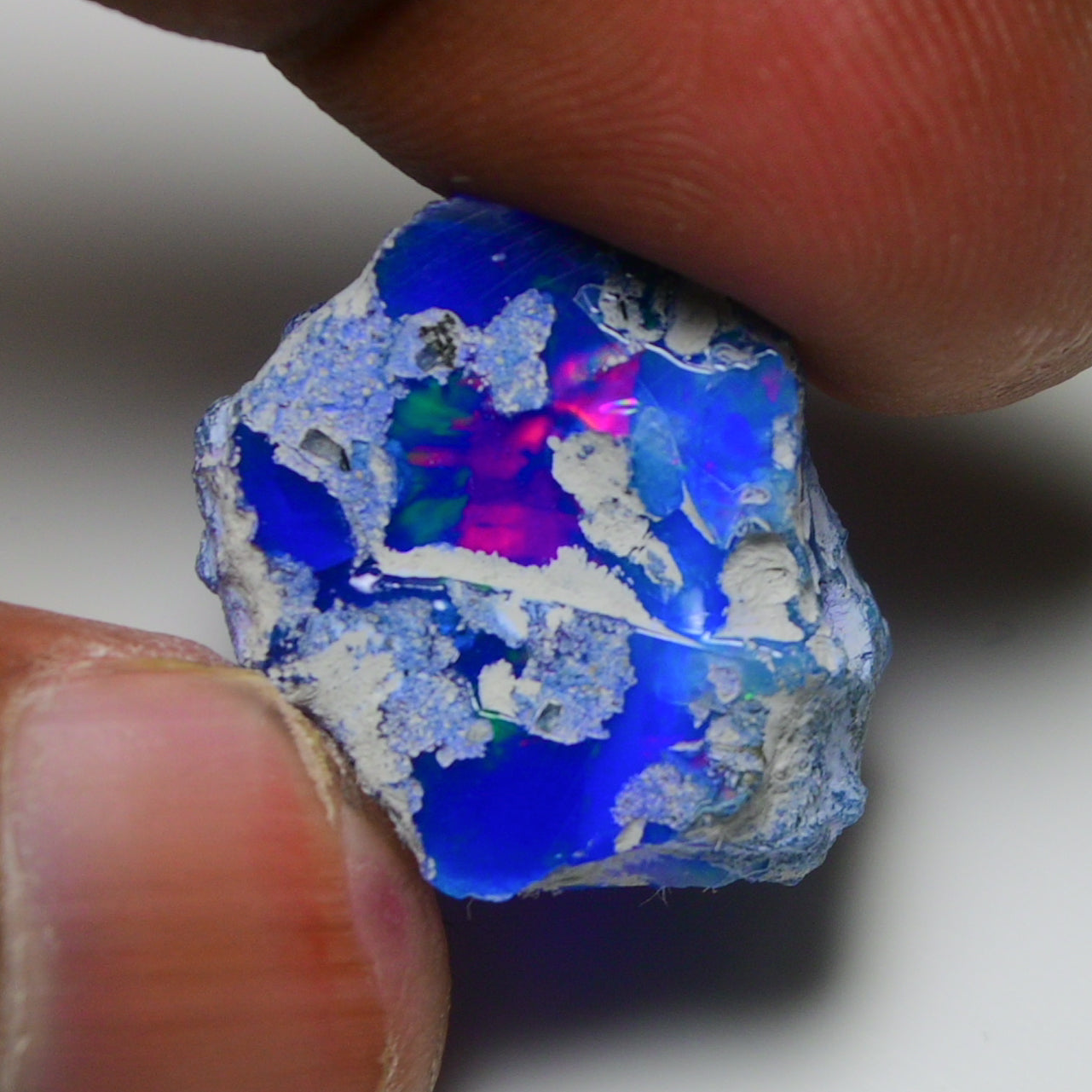 Rare Blue Opal 18.25 Carats | Natural Blue Ethiopian Opal Rough - Ready for Cutting & Jewelry!