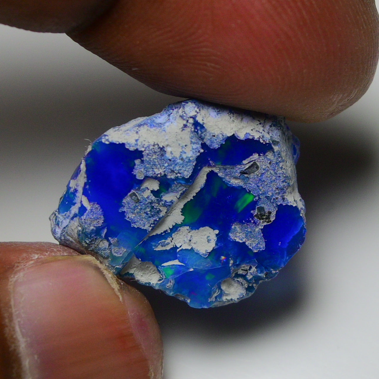 Rare Blue Opal 18.25 Carats | Natural Blue Ethiopian Opal Rough - Ready for Cutting & Jewelry!