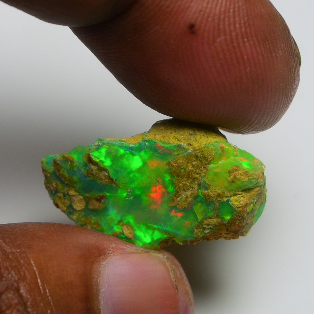 Rare Green Opal 13.10 Carats | Natural Green Ethiopian Opal Rough - Ready for Cutting & Jewelry!