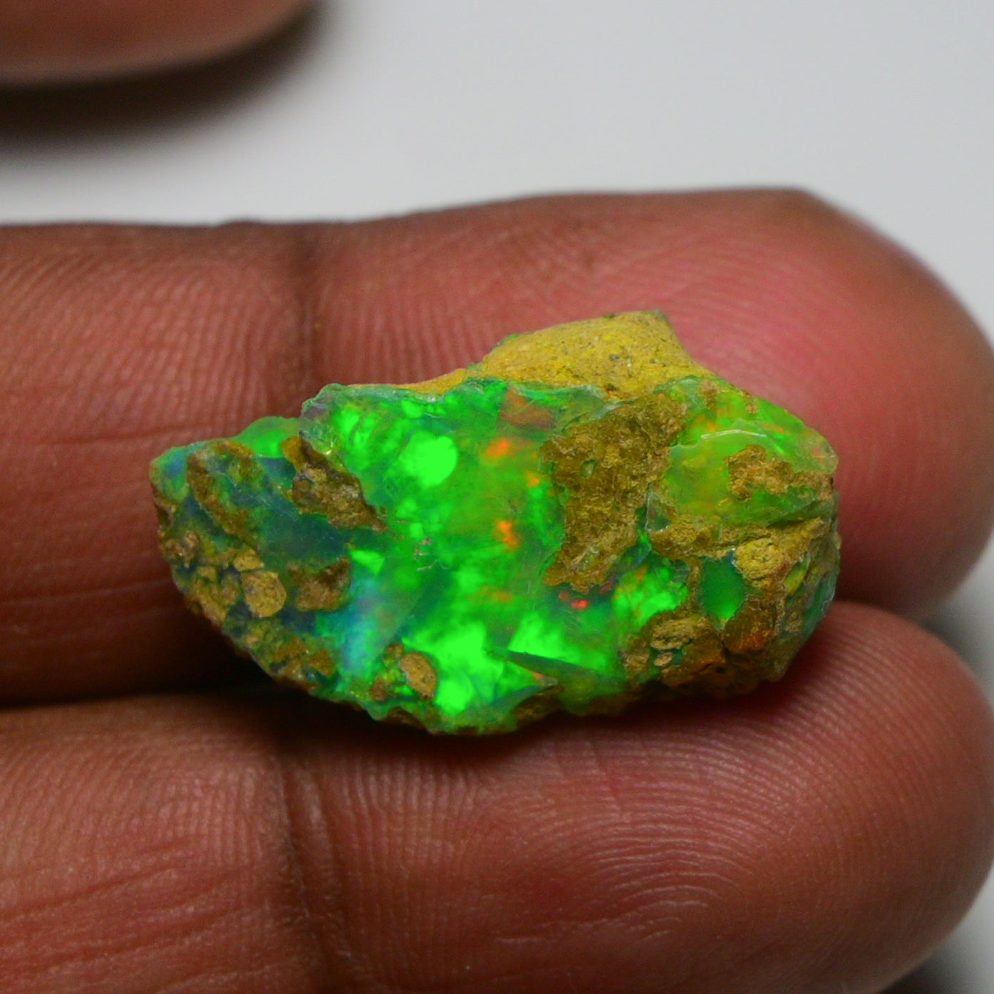 Rare Green Opal 13.10 Carats | Natural Green Ethiopian Opal Rough - Ready for Cutting & Jewelry!