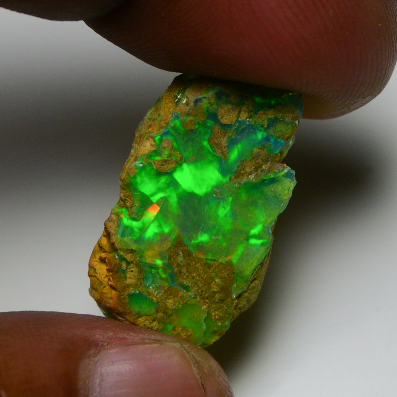 Rare Green Opal 13.10 Carats | Natural Green Ethiopian Opal Rough - Ready for Cutting & Jewelry!