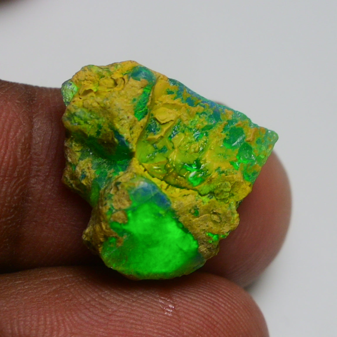 Rare Green Opal 8.75 Carats | Natural Green Ethiopian Opal Rough - Ready for Cutting & Jewelry!