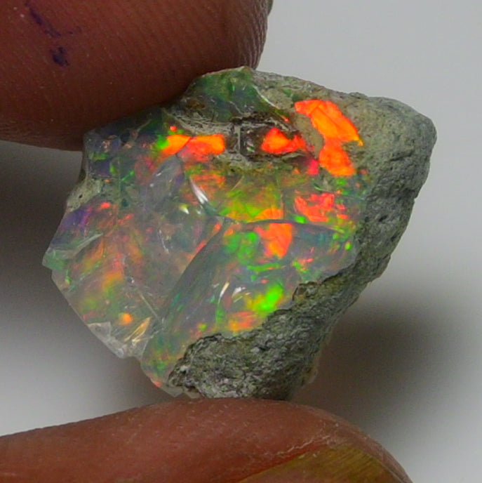 Black Opal Weight: 9.50 Carats | Natural Black Ethiopian Opal Rough - Ready for Cutting & Jewelry