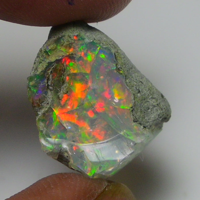 Black Opal Weight: 9.50 Carats | Natural Black Ethiopian Opal Rough - Ready for Cutting & Jewelry