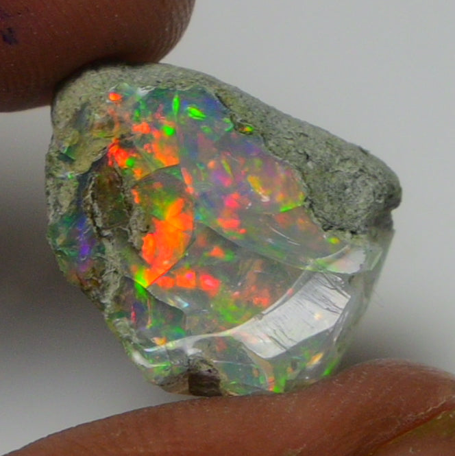 Black Opal Weight: 9.50 Carats | Natural Black Ethiopian Opal Rough - Ready for Cutting & Jewelry