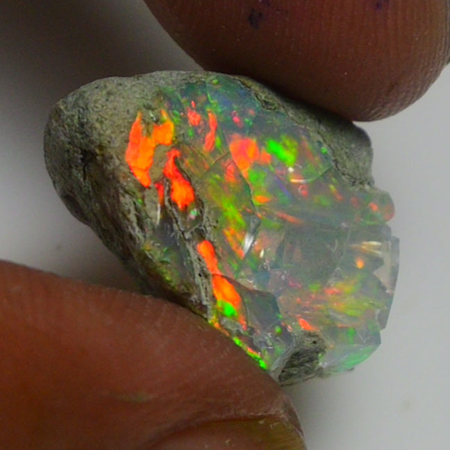 Black Opal Weight: 9.50 Carats | Natural Black Ethiopian Opal Rough - Ready for Cutting & Jewelry