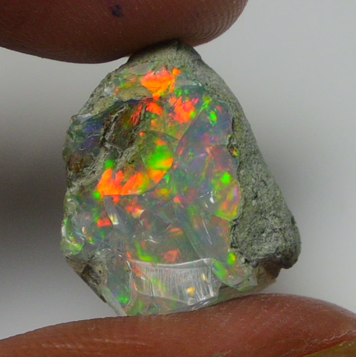 Black Opal Weight: 9.50 Carats | Natural Black Ethiopian Opal Rough - Ready for Cutting & Jewelry