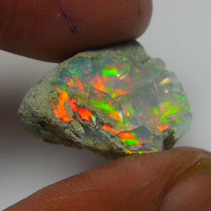 Black Opal Weight: 9.50 Carats | Natural Black Ethiopian Opal Rough - Ready for Cutting & Jewelry