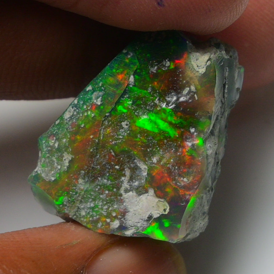 Black Opal Weight: 20.65  Carats | Natural Black Ethiopian Opal Rough - Ready for Cutting & Jewelry