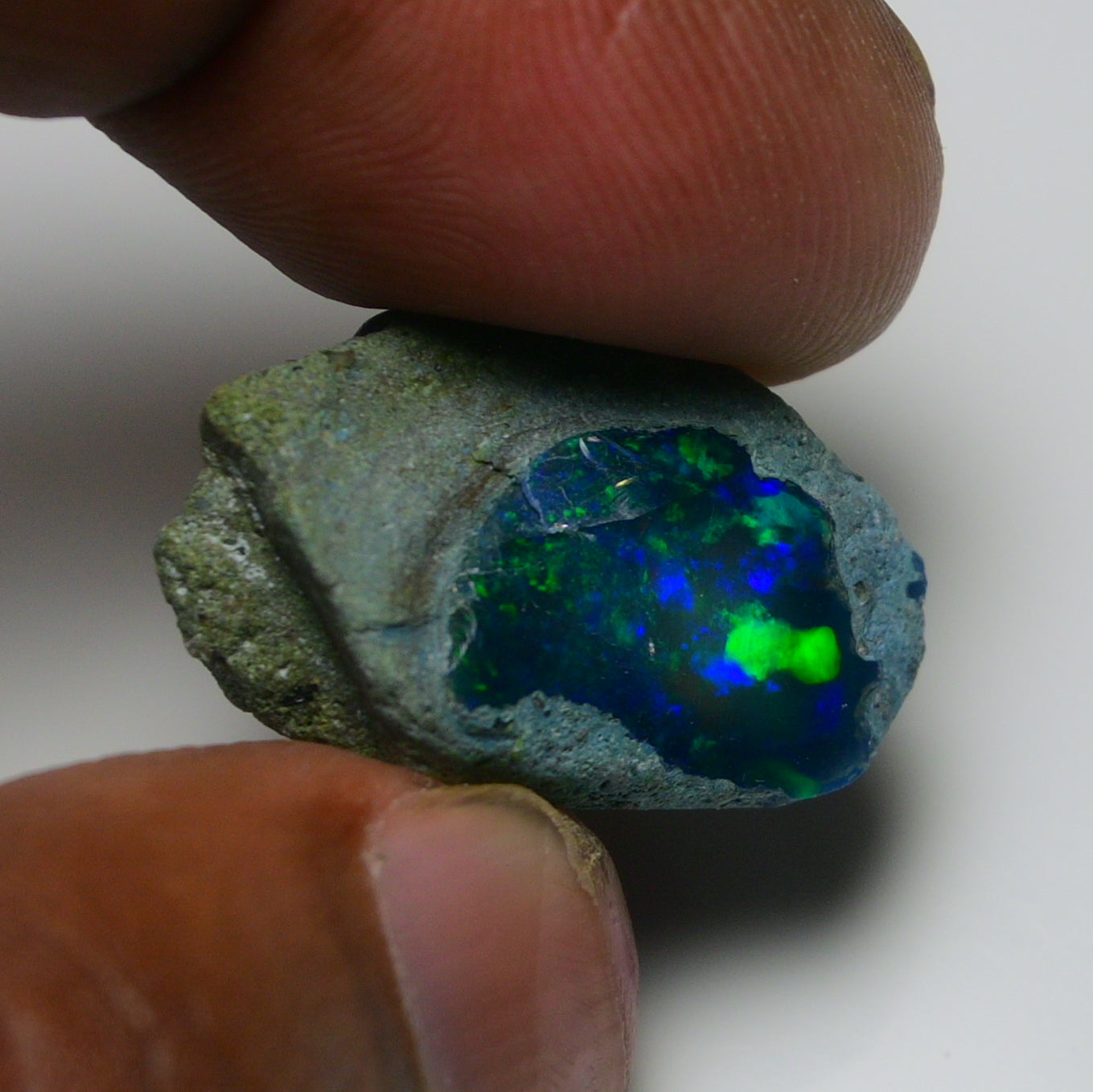 Rare Black Opal 19.45 Carats | Natural Black Ethiopian Opal Rough - Ready for Cutting & Jewelry!