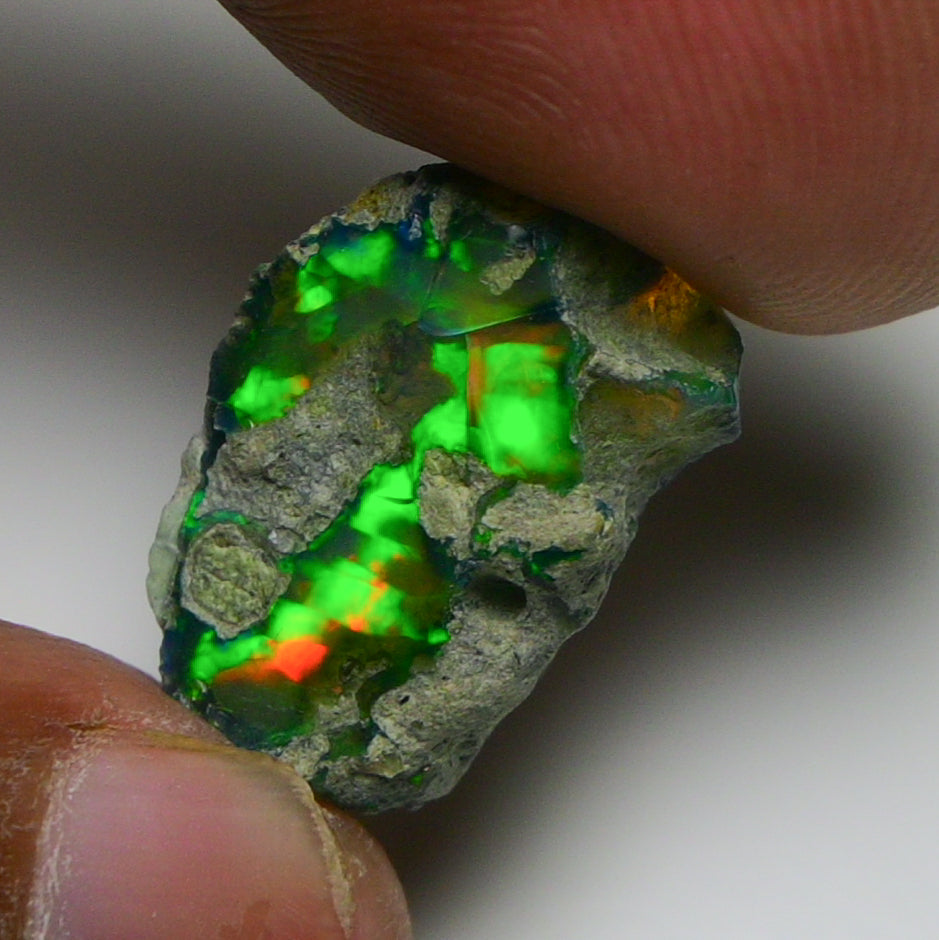 Black Opal 10.70 Carats | Natural Black Ethiopian Opal Rough - Ready for Cutting & Jewelry!