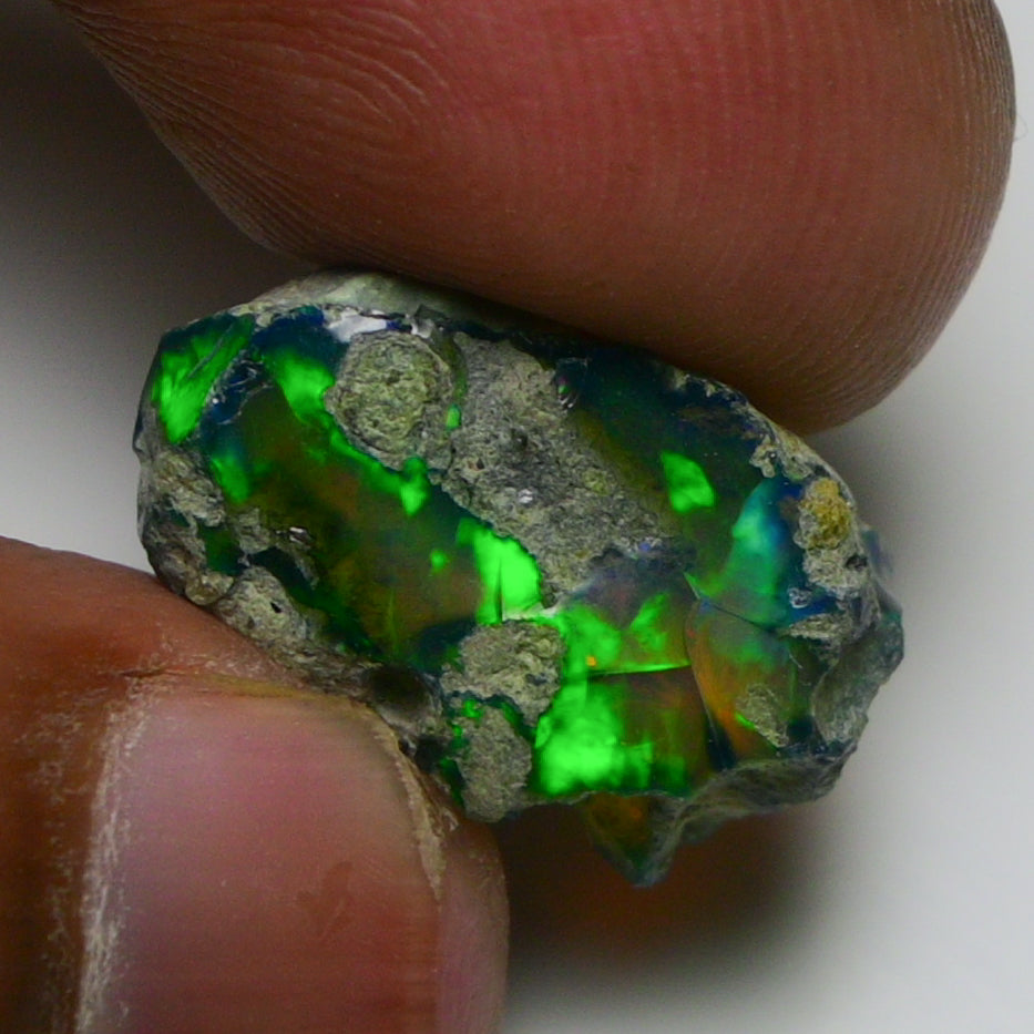 Black Opal 10.70 Carats | Natural Black Ethiopian Opal Rough - Ready for Cutting & Jewelry!