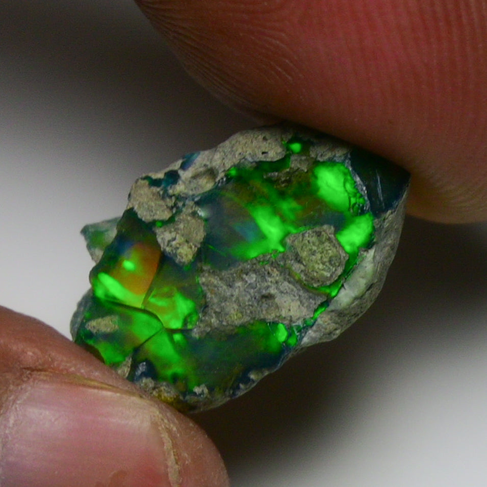 Black Opal 10.70 Carats | Natural Black Ethiopian Opal Rough - Ready for Cutting & Jewelry!