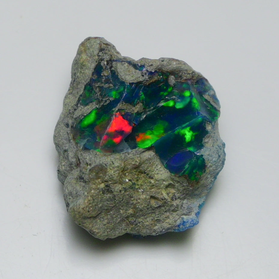 Black Opal 10.50 Carats | Natural Black Ethiopian Opal Rough - Ready for Cutting & Jewelry!