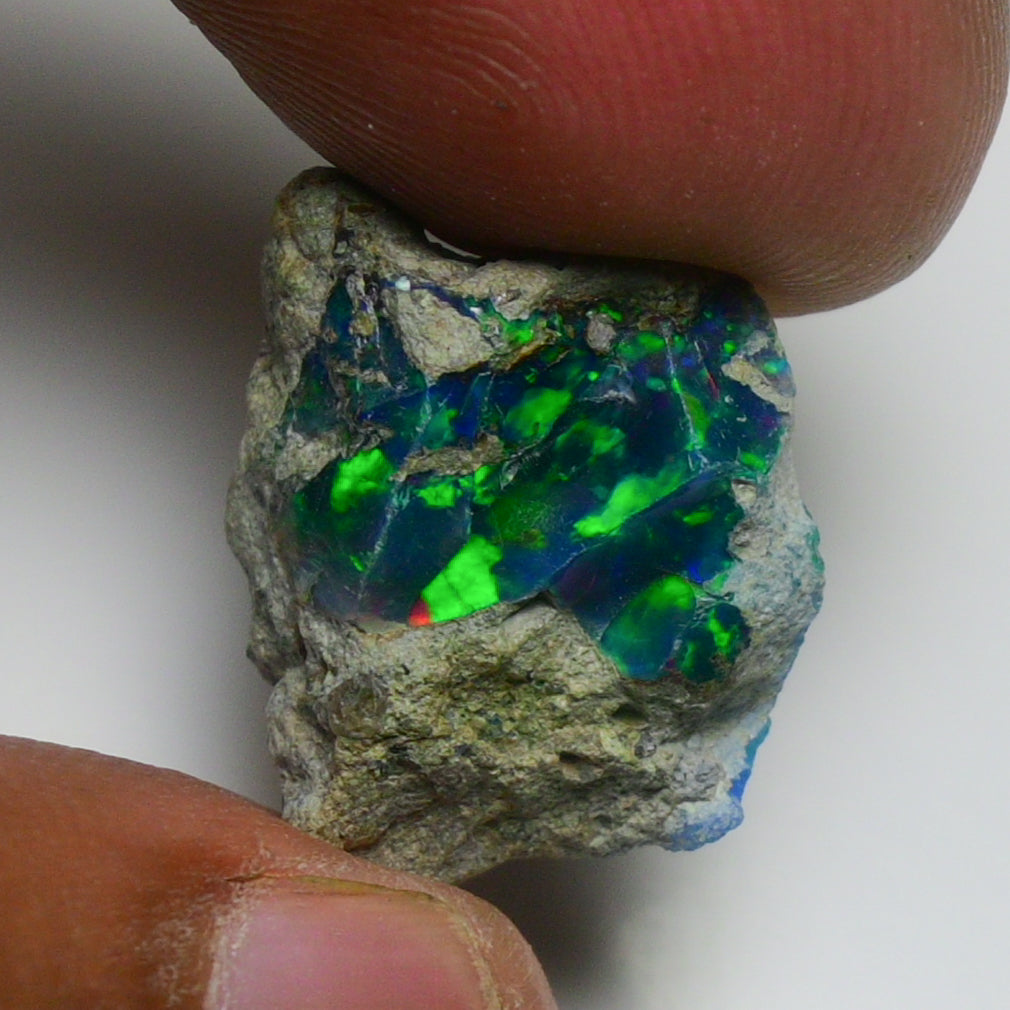 Black Opal 10.50 Carats | Natural Black Ethiopian Opal Rough - Ready for Cutting & Jewelry!