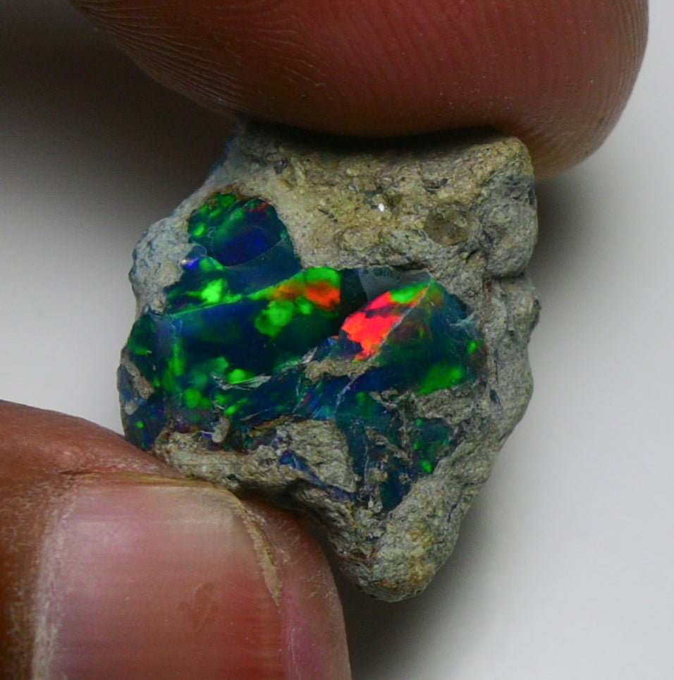 Black Opal 10.50 Carats | Natural Black Ethiopian Opal Rough - Ready for Cutting & Jewelry!