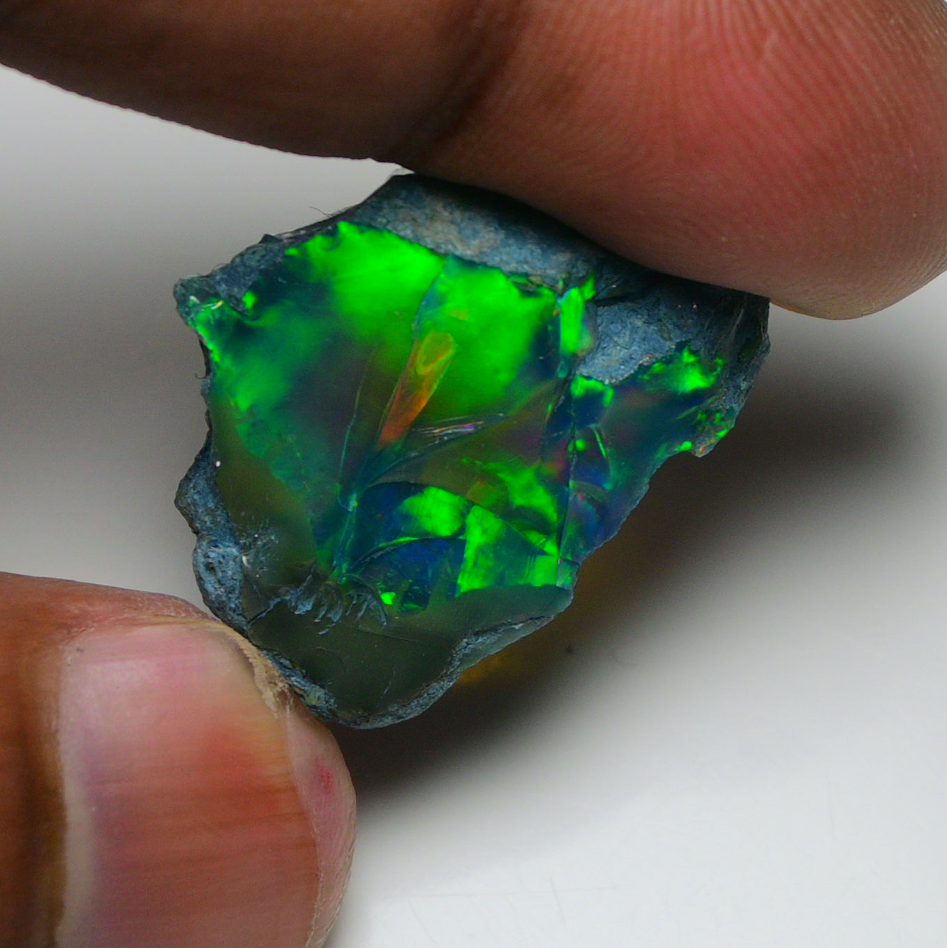 Rare Black Opal 20.95 Carats | Natural Black Ethiopian Opal Rough - Ready for Cutting & Jewelry!