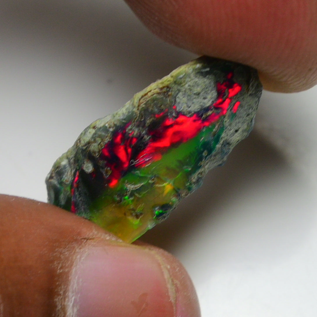 Black Opal 10.30 Carats | Natural Black Ethiopian Opal Rough - Ready for Cutting & Jewelry!