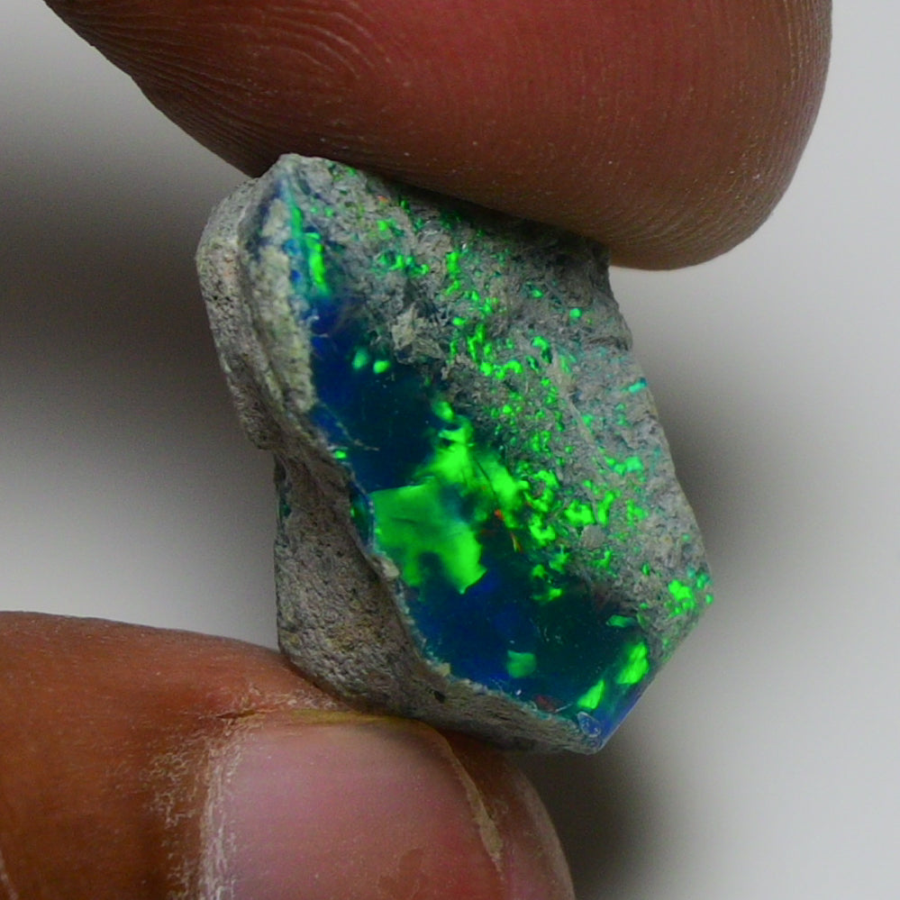 Black Opal 15.00 Carats | Natural Black Ethiopian Opal Rough - Ready for Cutting & Jewelry!