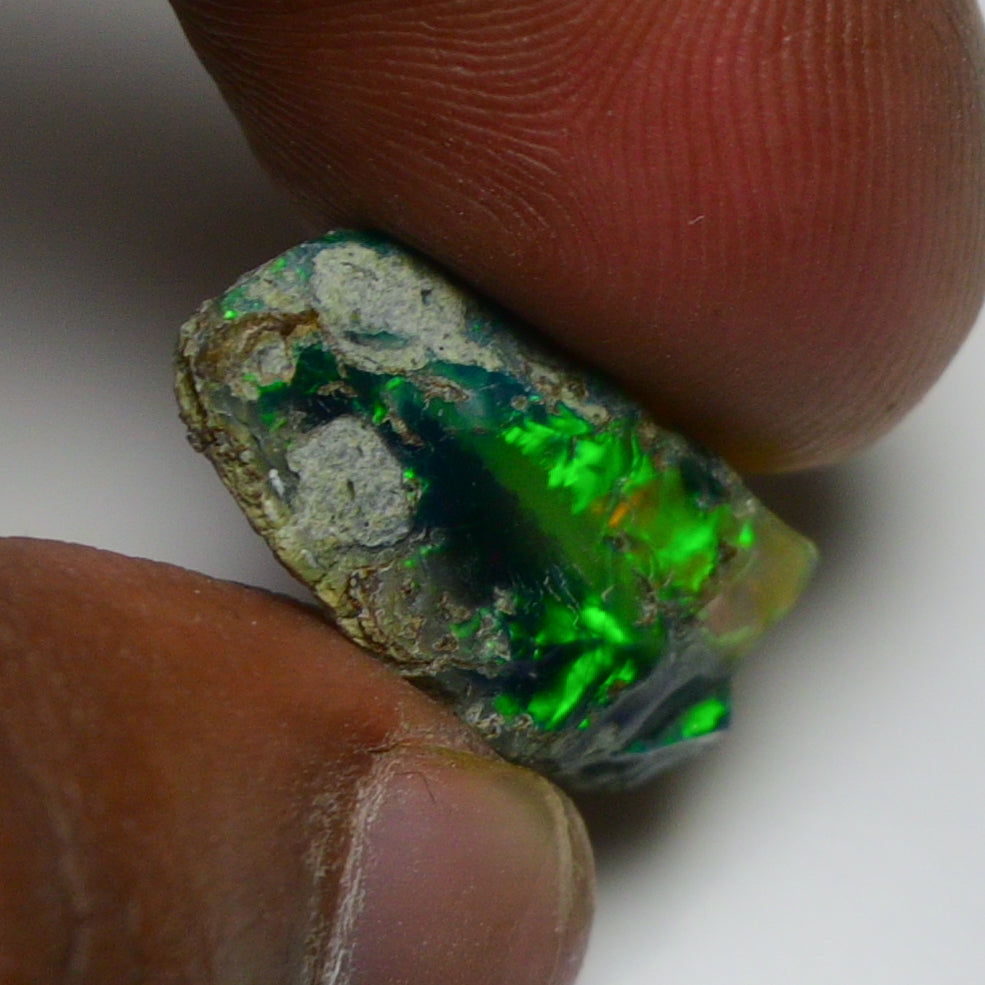 Black Opal 10.30 Carats | Natural Black Ethiopian Opal Rough - Ready for Cutting & Jewelry!