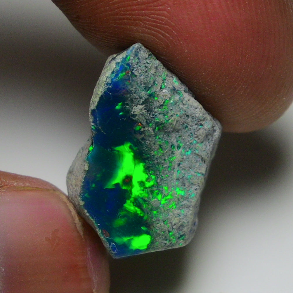 Black Opal 15.00 Carats | Natural Black Ethiopian Opal Rough - Ready for Cutting & Jewelry!