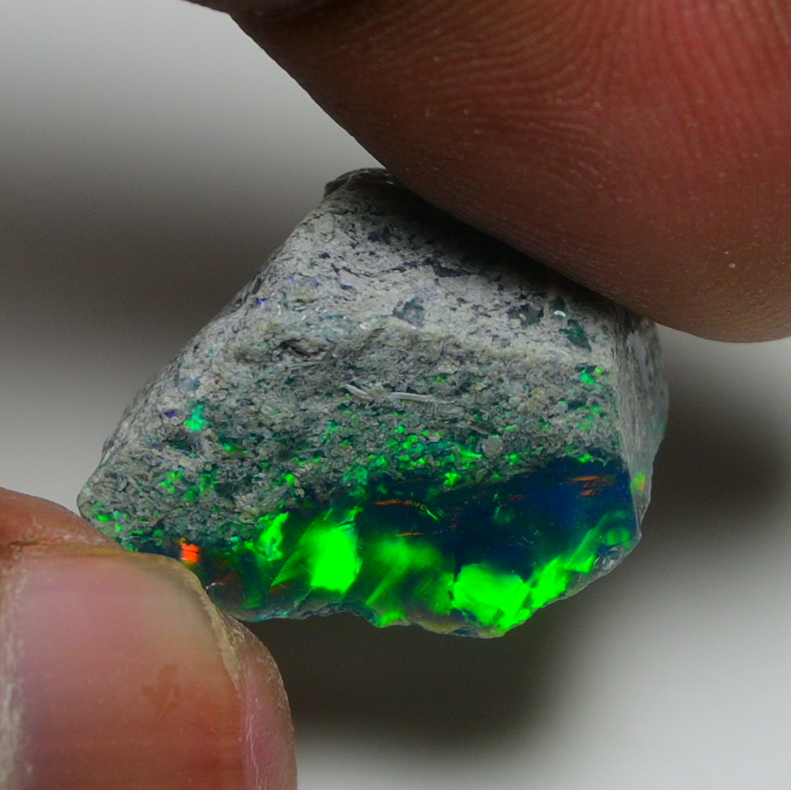 Black Opal 15.00 Carats | Natural Black Ethiopian Opal Rough - Ready for Cutting & Jewelry!