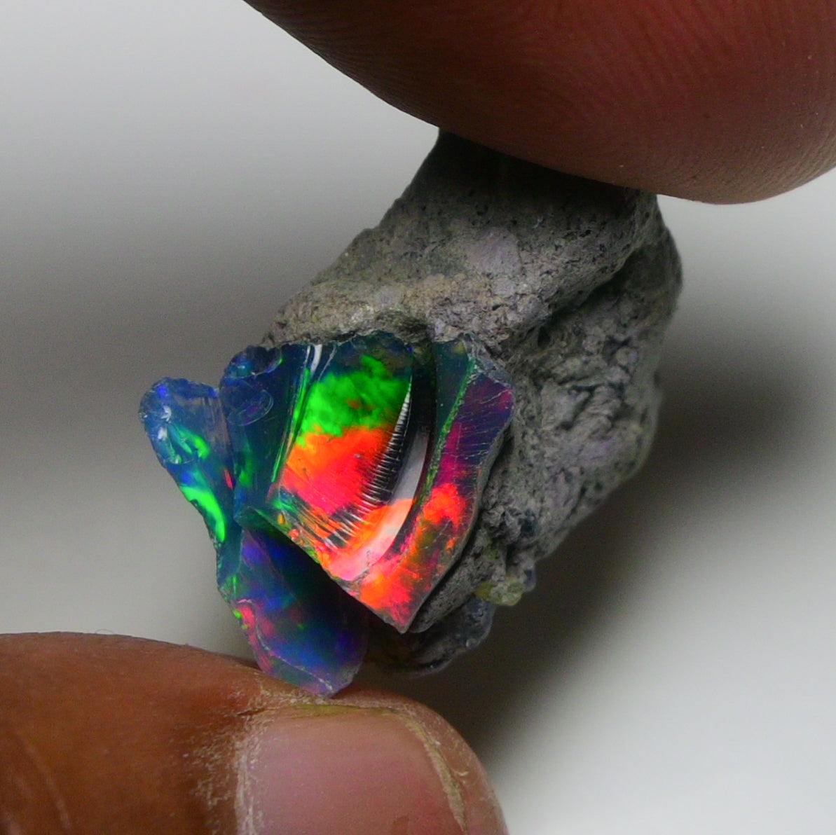 Black Opal 14.70 Carats | Natural Black Ethiopian Opal Rough - Ready for Cutting & Jewelry!