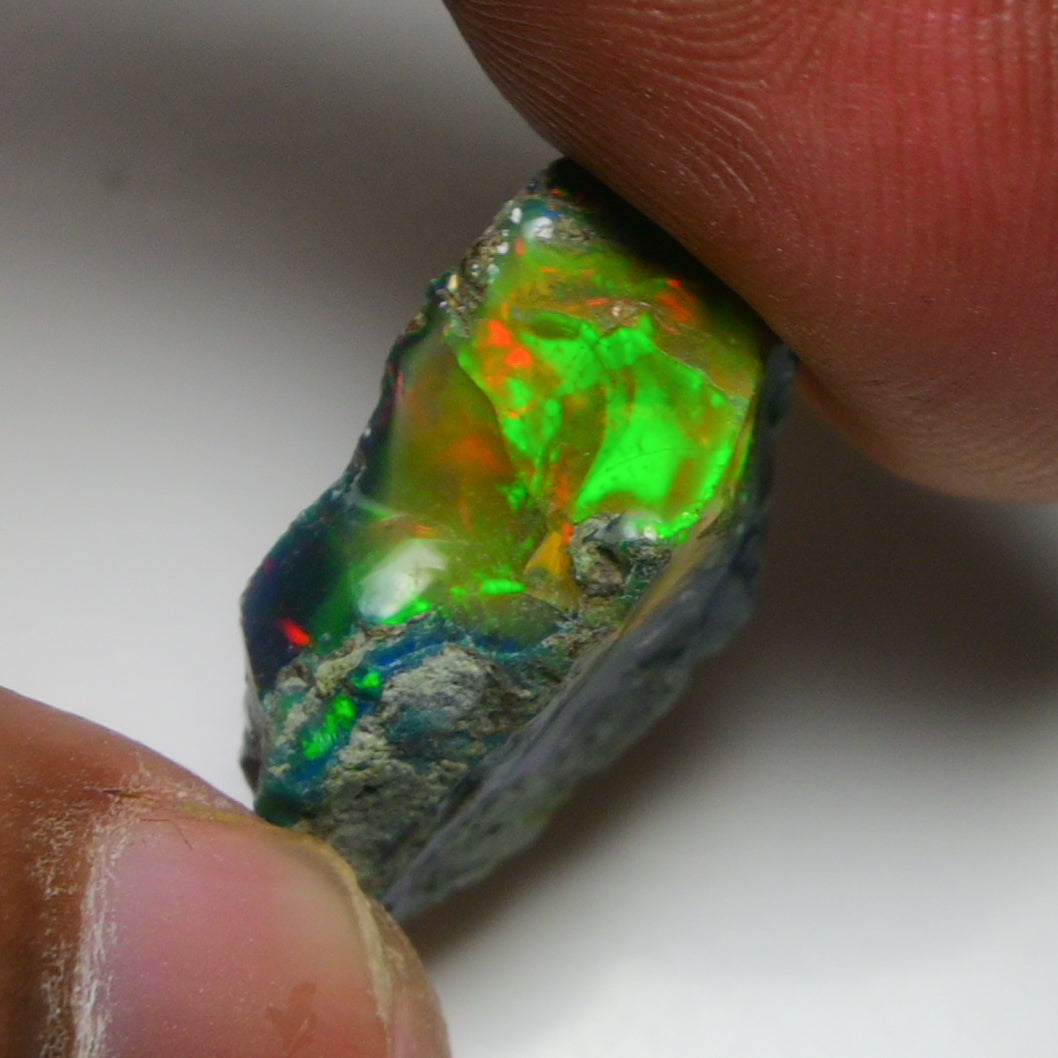 Black Opal 10.30 Carats | Natural Black Ethiopian Opal Rough - Ready for Cutting & Jewelry!