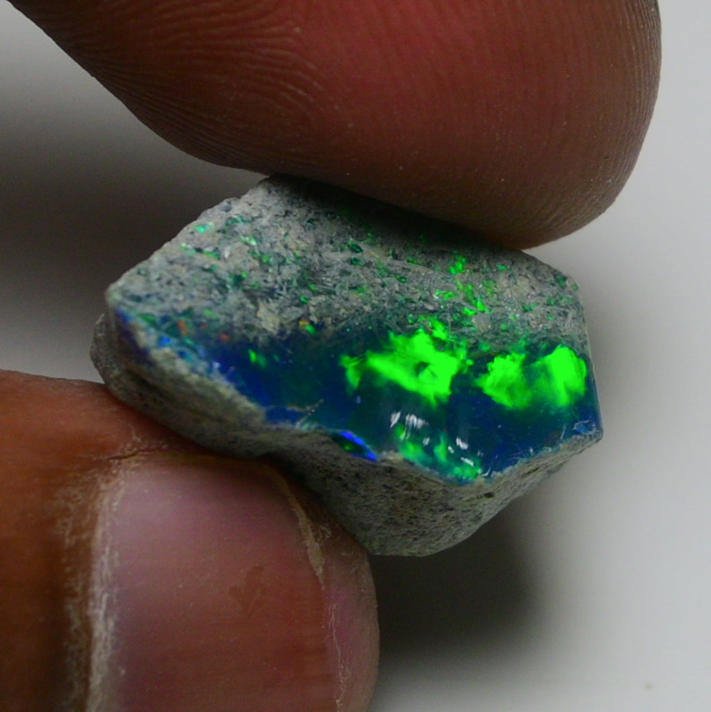 Black Opal 15.00 Carats | Natural Black Ethiopian Opal Rough - Ready for Cutting & Jewelry!