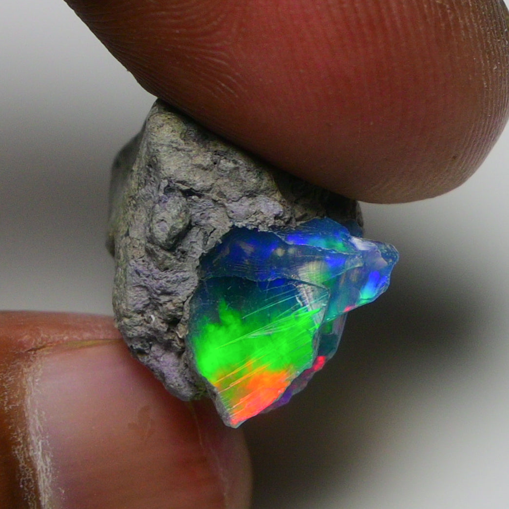 Black Opal 14.70 Carats | Natural Black Ethiopian Opal Rough - Ready for Cutting & Jewelry!