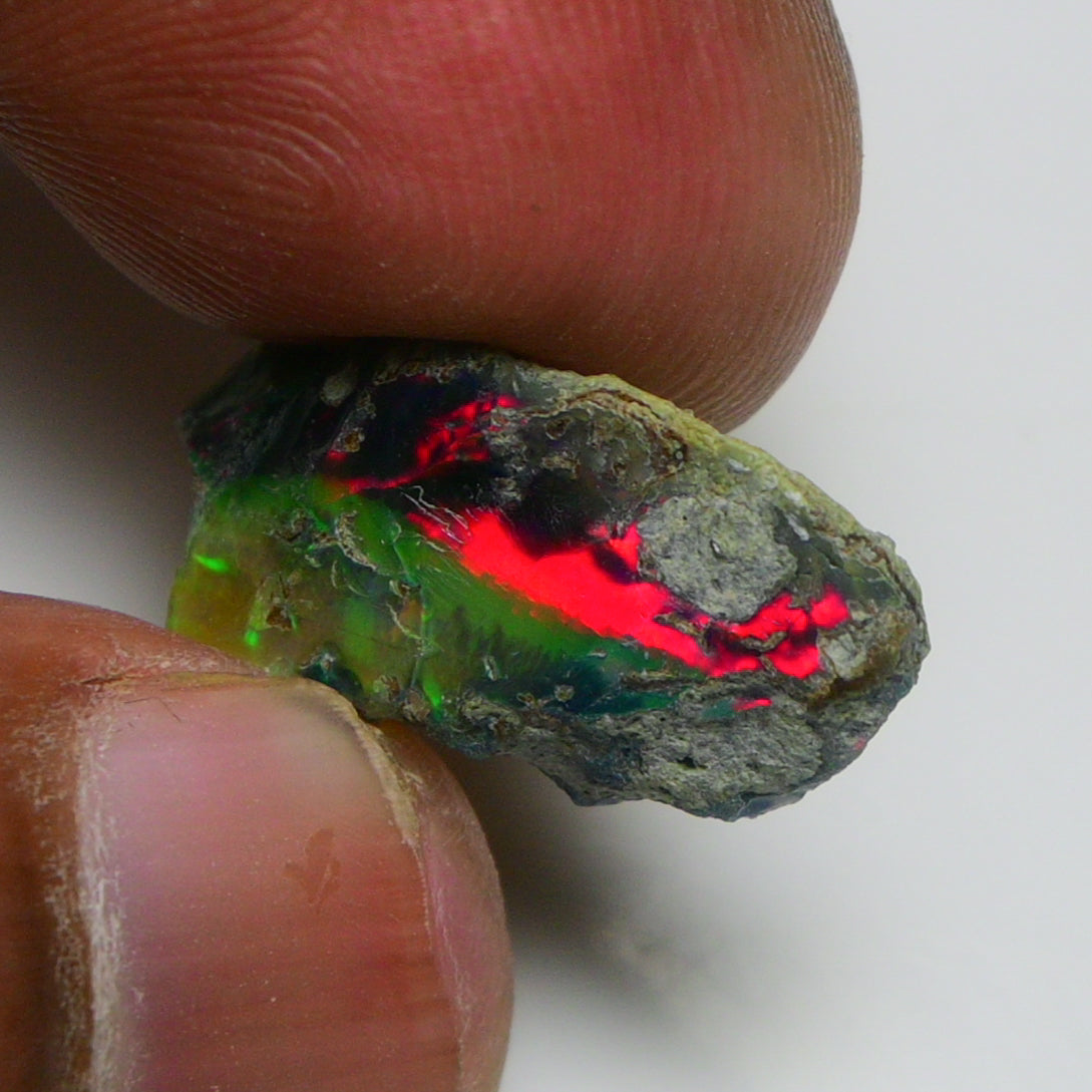 Black Opal 10.30 Carats | Natural Black Ethiopian Opal Rough - Ready for Cutting & Jewelry!