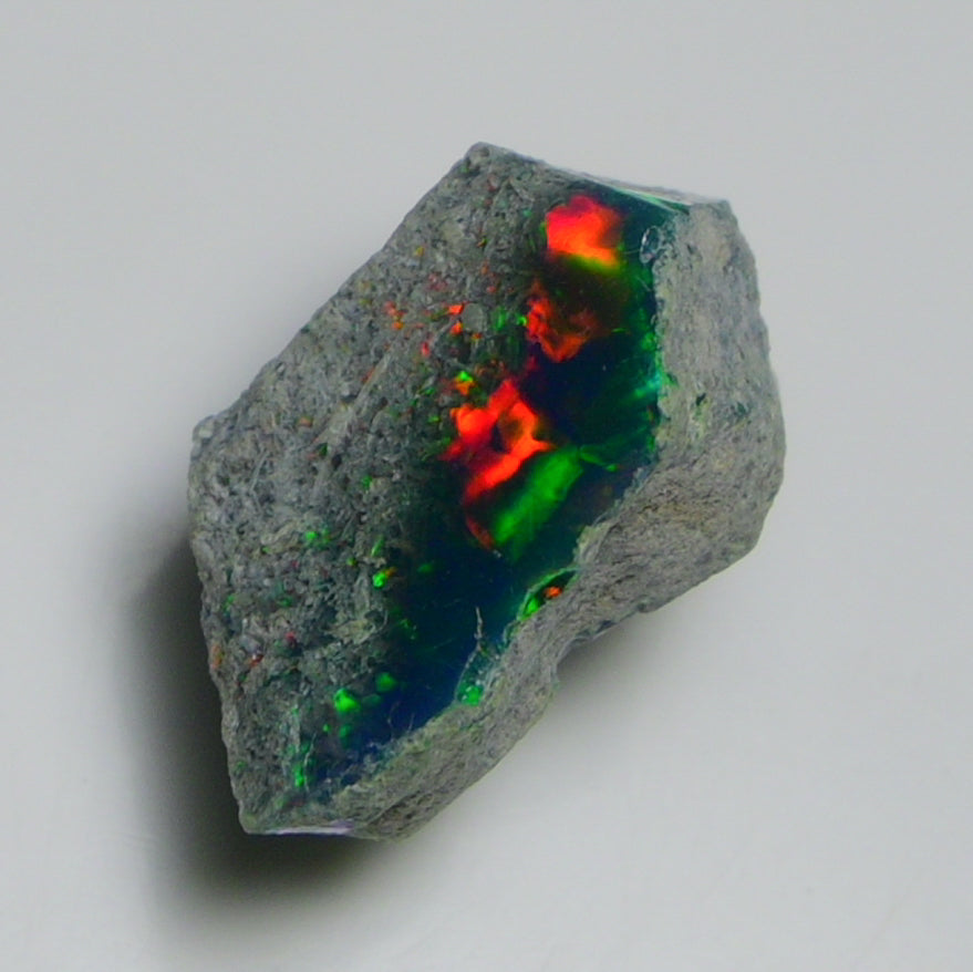 Black Opal 15.00 Carats | Natural Black Ethiopian Opal Rough - Ready for Cutting & Jewelry!
